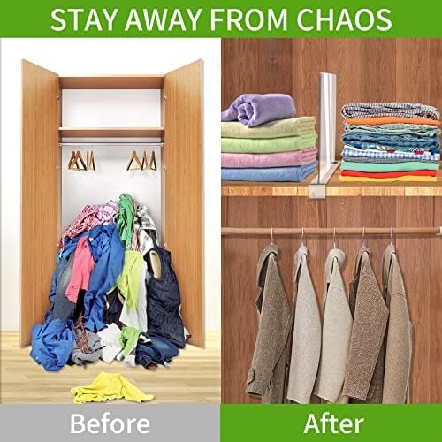 Acrylic Shelf Dividers, 4 Pack Clear Organizers for Closet Organization - Image 6