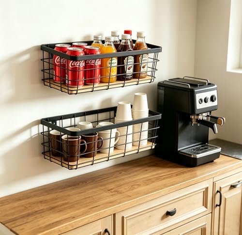 ShabbyDecor Metal Wire Basket for Kitchen Cabinets,Pantry,Bathroom,Set of 2 - Image 7