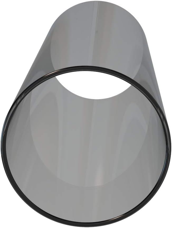 Electroplated Glass Hurricane Mirror Effect Cylinder Candle Holder Bottomless Glass Sleeve Lamp Shade Replacement (Grey,2.5X10)