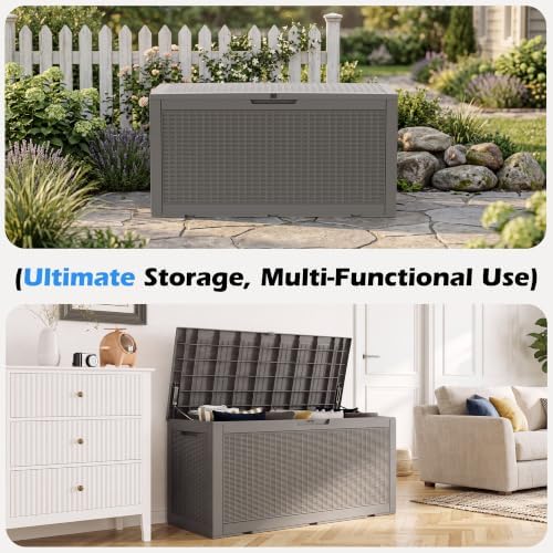 Outdoor Storage Box Waterproof, 100 Gallon Deck Box For Patio Storage - Image 6