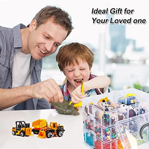 7 Layers Stackable Storage Container, 70 Adjustable Compartments (White) Perfect for Kids Toys, Art Crafts, Jewelry, Supplies, Mini Case & Letter Sticker Included - Image 7