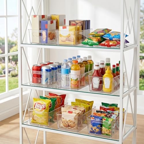 Vtopmart 8pcs Clear Storage Bins with Handles - Image 7