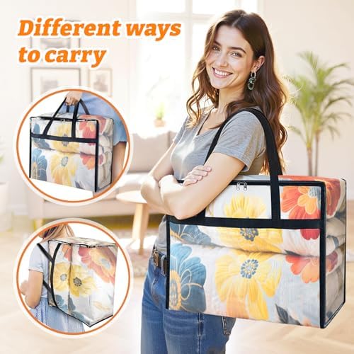 BlissTotes Moving Bags 40L 8PCS, Clear Clothes Storage Under Bed Storage - Image 7