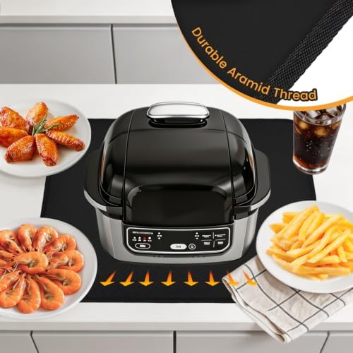 TOHONFOO Heat Resistant Mats for Countertop & Air Fryer, 24x21 in, Black - Image 7