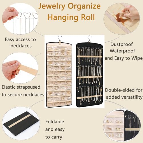 Hanging Jewelry Organizer, 1Pcs Double-Sided Jewelry Organizers and Storage - Image 6