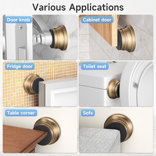 2PCS Door Stoppers for Wall, 1.65 in Door Knob Wall Protector, Bronze - Image 7