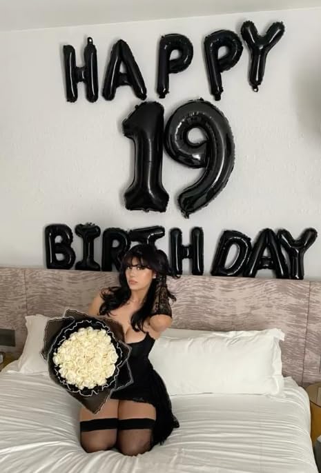 Black Number 24 Balloon, 40 Inch, Birthday Party Decorations, Anniversary & Graduation Supplies