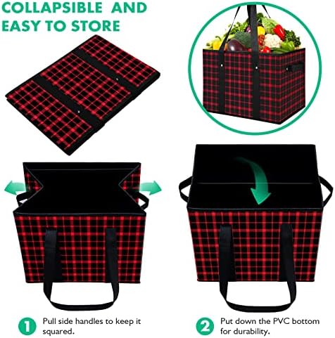 Reusable Grocery Bags 6 Pack, Foldable & Water Resistant Shopping Bags - Image 6