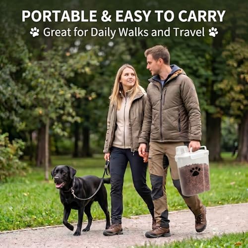 5-7Lbs Dog Storage Container with cleaning brush and Measuring Cup - Image 6
