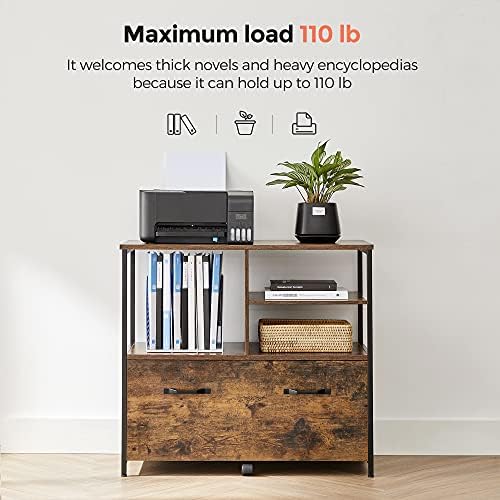 VASAGLE Lateral File Cabinet, Printer Stand with Open Shelves and Drawer - Image 6