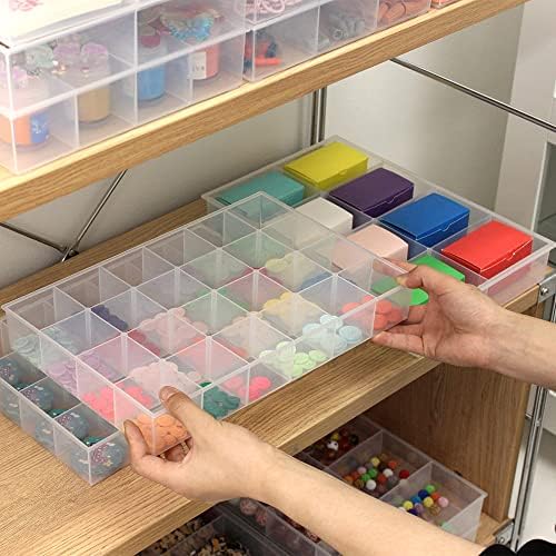 2 Pack Fixed 24 Grids Clear Plastic Organizer Sorting Tray - Image 7