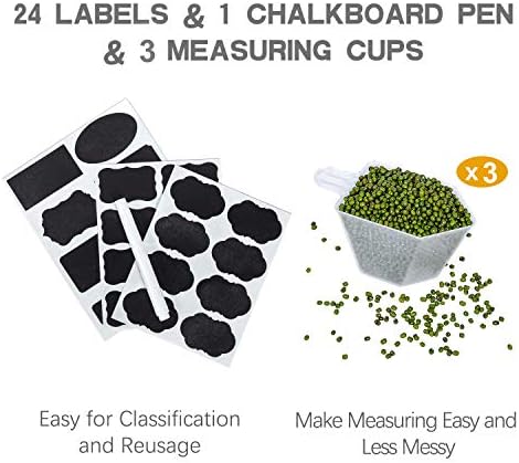 PANTRYSTAR Medium Food Storage Containers with Lids Airtight 3.6L /121.7Oz, for Flour, Sugar, Baking Supply, 3PCS BPA Free Plastic Canisters for Kitchen Pantry Organization - Image 6