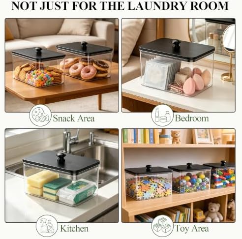 Dryer Sheet Holder with 6 Labels for Laundry Room Organization and Storage - Image 6