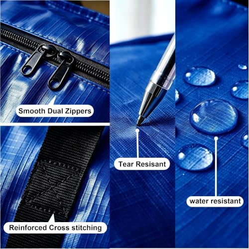 24 GAL Heavy Duty Moving Bags Blue 6 Pack - Backpack Straps & Handles, Large Zipper Storage Bags for Clothes, Water-Resistant College Dorm & Moving Essentials - Image 6