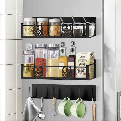 Magnetic Spice Rack for Refrigerator,Space Saving Kitchen Organizer Shelf - Image 6
