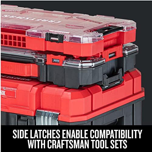 CRAFTSMAN VERSASTACK Storage Organizer, Small Parts Organizer, 20-Compartments, Lid Includes Secure Latch (CMST17828) - Image 6