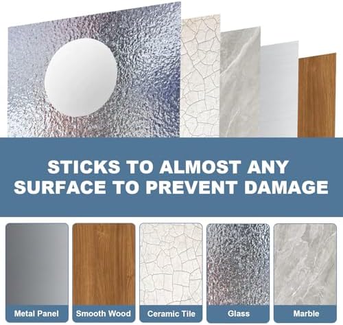 Door Stoppers for Wall, 6 Pack, 2" White, for Door Knob Wall Protection - Image 7