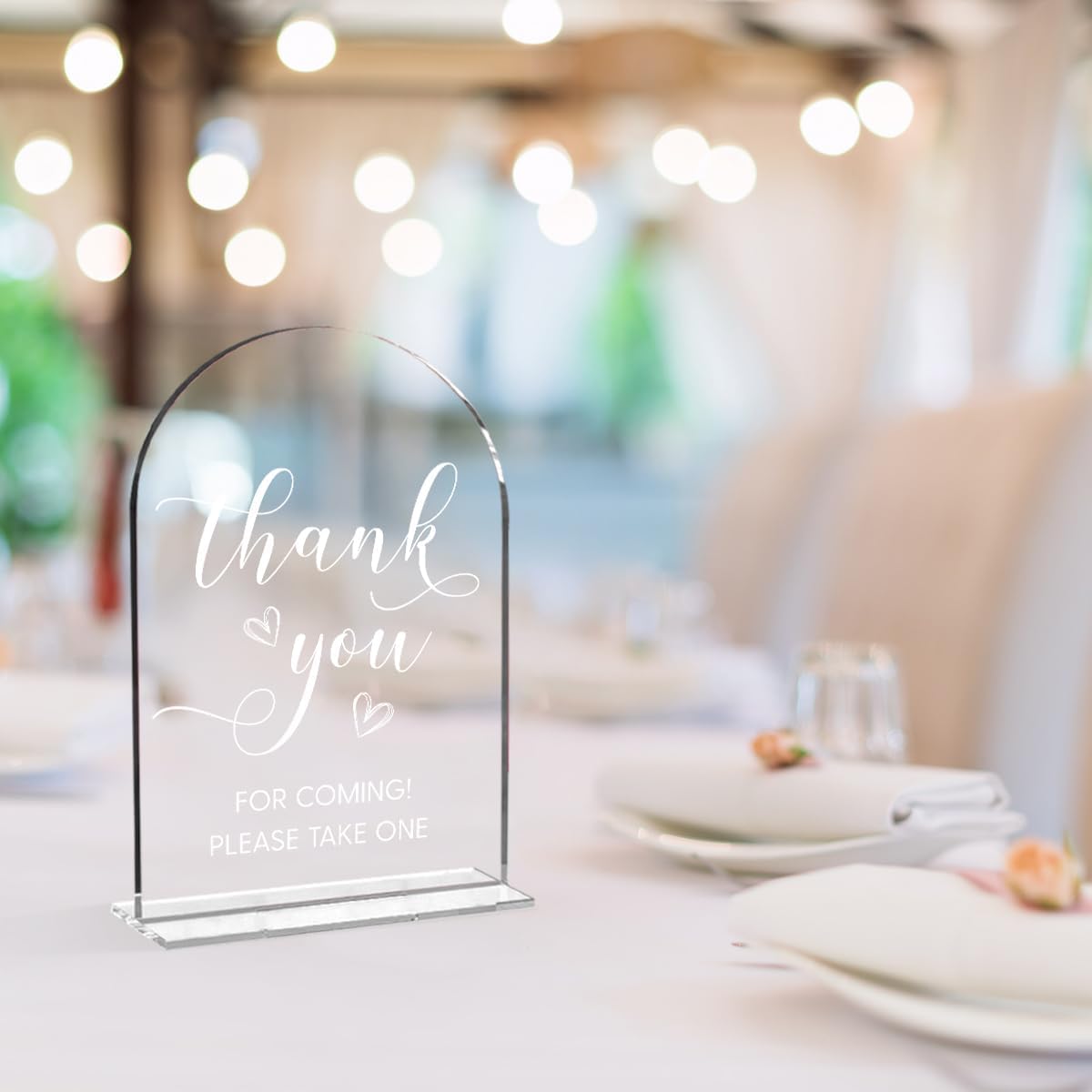 Wedding Sign,Thank You For Coming Sign,Kids Wedding Activities Acrylic Plaque, Wedding Favors For Kids, Please Help Yourself Sign, Wedding Signs For Ceremony And Reception 5 x 7 Inch (White)
