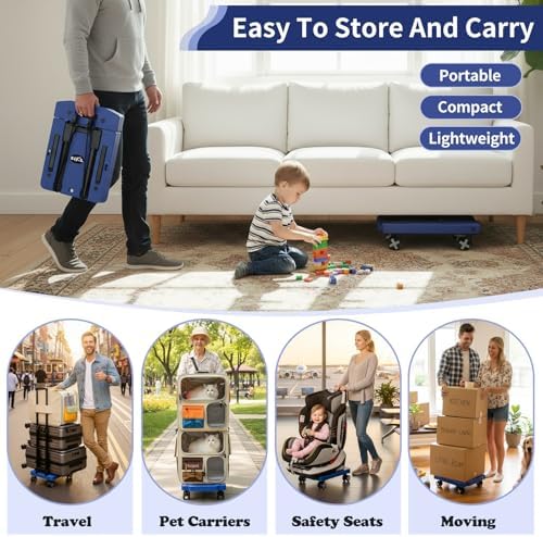 GtIiFmTe Foldable Hand Truck, Lightweight Luggage Cart for Airport Car Seat - Image 5