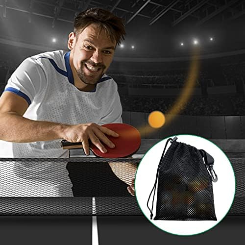 10 PCS With Clips Mesh Drawstring Bags, Portable Nylon Storage Bags for toy,Sports Storage,Outdoor activities etc. (11.8x15.7in) - Image 6