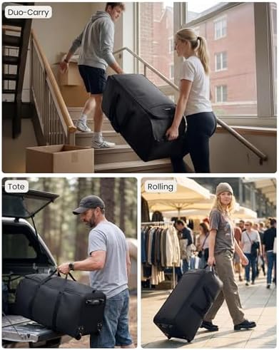 Fanwoli 30'' Extra Large Rolling Duffel Bag with Wheels, Heavy Duty - Image 7