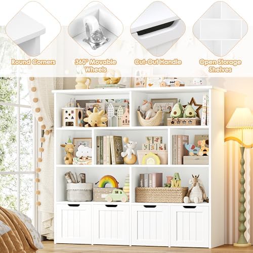 FINETONES Toy Storage Organizer with Movable Drawer Toy Organizer for Kids - Image 6