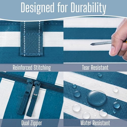 VENO 4 Pack Heavy Duty Moving Bags with Backpack Straps, Zippers & Handles, Extra Large Packing Bags for College Dorm Essentials, Moving Supplies Alternative to Cardboard Moving Boxes - Image 6