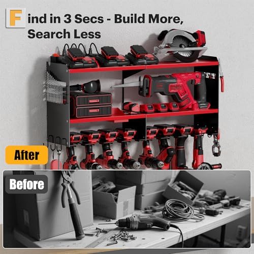 Spampur Power Tool Organizer Wall Mount with Charging Station - Image 6