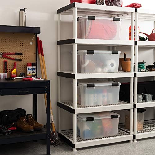 IRIS USA WeatherPro 63 Qt Storage Bins with Lids, 2 Pack, Clear/Black - Image 6