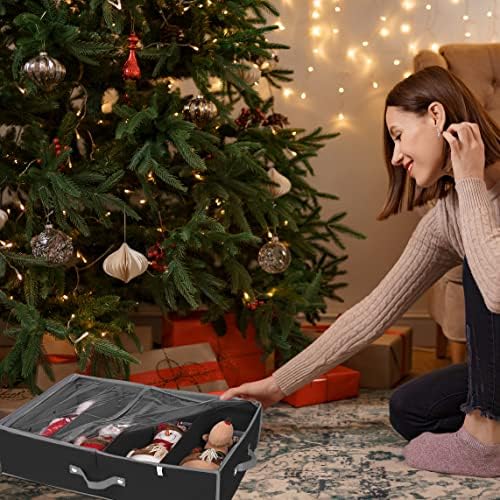 ProPik 2 Pack Christmas Figures Storage Box | Each Holds 4 Holiday Figurines up to 16” | Adjustable Nutcracker Decor Ornament Storage Container | Xmas Decorations Accessories Boxes (Black) - Image 6