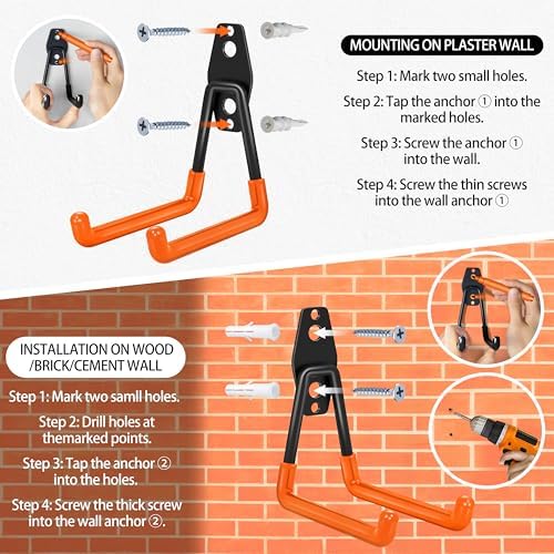 18 Pack Garage Hooks Heavy Duty - Anti-Slip Coating - Image 6