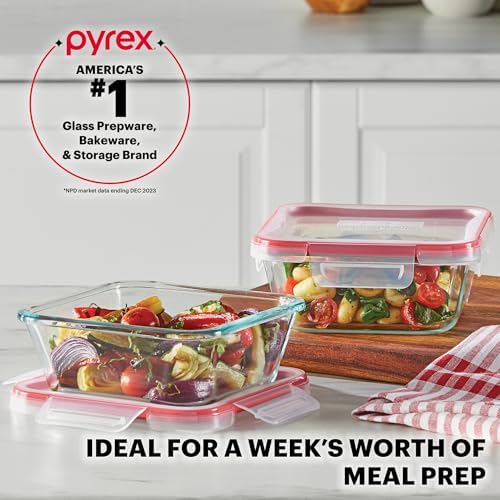 Pyrex Freshlock (5-Pack, 4 Cup) Glass Food Storage Containers Set - Image 5