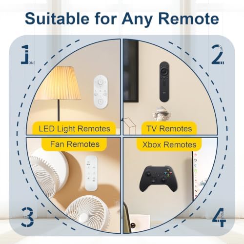 Magnetic Silicone Remote Control Holder Wall Mount for TV Fan 6 Pack - Image 6