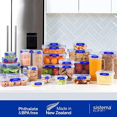 Sistema KLIP IT+ Large 7.5L Rectangle Food Storage Container, Stackable & Airtight Food Box with Lid, Dishwasher, Freezer, & Microwave-Safe, BPA-Free - Image 6
