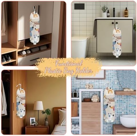 Dog Plastic Bag Holder, Dog Lover Gifts Wall Mount Grocery Bag Holder - Image 6