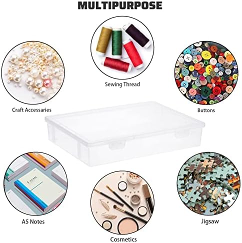 BTSKY Clear Plastic Storage Box with Flap Lid,4 Pack Medium-10.8"x7.9"x2.1" - Image 7