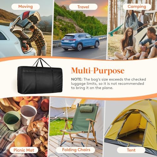 Lifewit 180L Extra Large Storage Duffle Bag for Travel, Camping, 2 Packs - Image 6
