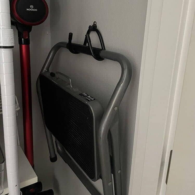 AUXPhome 4 Pack Chair Storage Rack, Wall Mounted Folding Chairs Organizer and Hanger, Garage Storage Tool Organizer Rack Tools Garage Organization Wall Mount Rack Hanger for Home, Garage, No Chair - Image 5