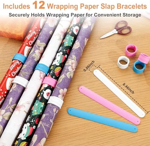 Aquzee Wrapping Paper Storage, Gift Wrapping Paper Organizer Storage, White - Image 6