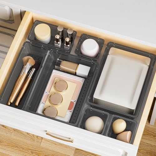 SpaceHacks 15 PCS Plastic Drawer Organizer Set, Drawer Storage Trays - Image 7