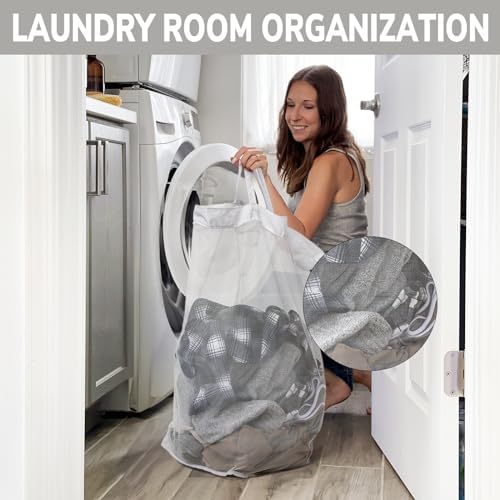 Goodpick 2-Pack Laundry Hamper with Wheels, Dorm Essentials for Girls,75L - Image 6