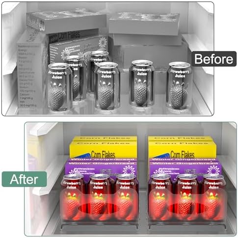 Freezer Organizer,12" Visible Fridge Organizer Rack with Removable Dividers - Image 6