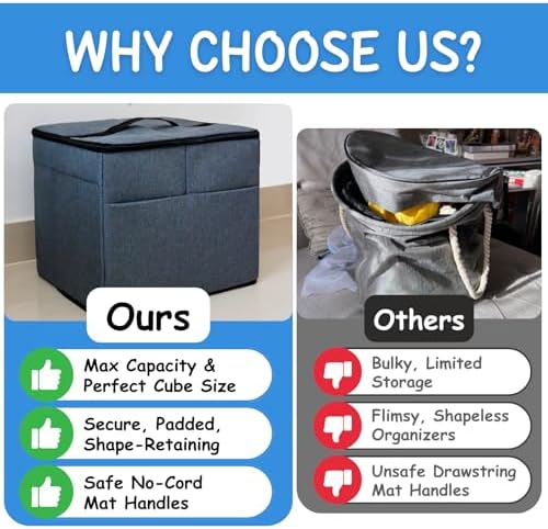 XL Toy Storage Organizer with Play Mat - Storage Bag/Box for Kids, Boys, Girls, Nursery, Playroom - Basket for Building Bricks/Blocks - Collapsible Fabric Cube Bin, 13"x13"x15" - Image 6