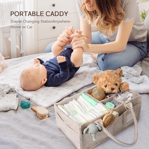 GEMII 2PCS Diaper Caddy Organizer, Large Baby Caddy Organizer with Handle - Image 7