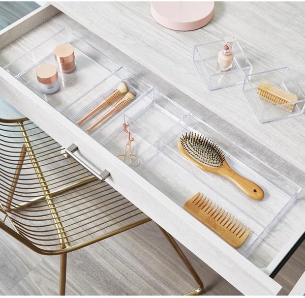 iDesign Clarity Collection Vanity Tray Organizer, 4" x 8" x 2", Clear - Image 6