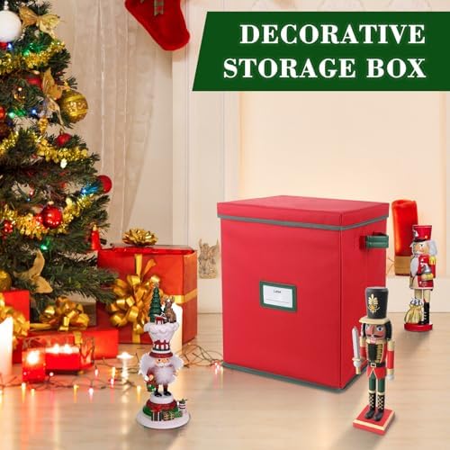 Christmas Nutcracker and Figurine Collectible Storage Box ,Christmas Storage Box with Adjustable Dividers, Holiday Decor Organizer Holds Up to 16’’ Tall Ornaments,Ideal for Nutcrackers and Figurines - Image 6