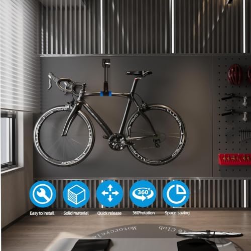 Urban Deco Bike Repair Stand Bench Mount Bike Stand Wall Mounted Bike Work Stand Bicycles Maintenance Rack Bike Clamp for Road Mountain Bike,Road Bike - Image 6