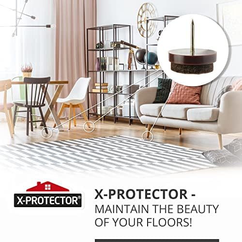Nail-on Felt Pads X-PROTECTOR 40 PCS - 0.8" Felt Furniture Pads - Image 6