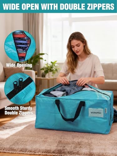 WORKPRO 2 Pack Extra Large Moving Bags with Backpack Straps & Handles - Image 6