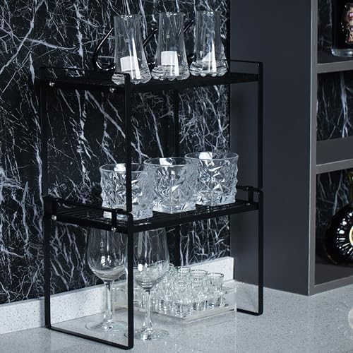Shantton Cabinet Shelf Organizer, Pantry Shelf Rack, Black 13.1x10.6x9.5 - Image 6
